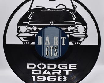 Dodge Dart,   Custom Laser Cut Vinyl Record,  Twill Coaster Middle Image