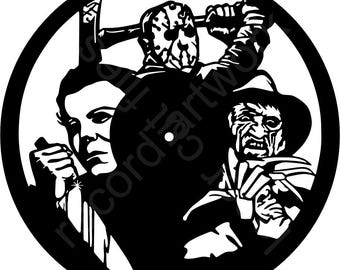 Freddy, michael, jason, Horror   Record art -  Digital File