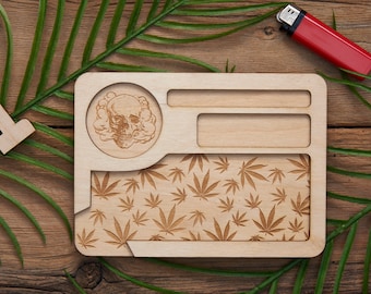 Blunt/Joint Rolling  Travel Tray  - Wood