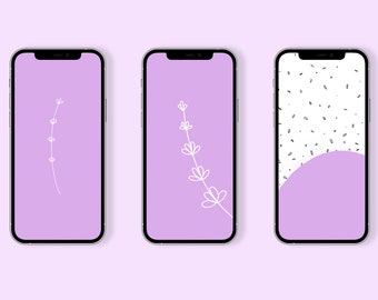 Set of 9 Wallpaper for Iphone/android FLORAL and Minimal - Etsy.de