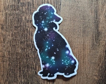 Standard Poodle Galaxy Waterproof Vinyl Sticker