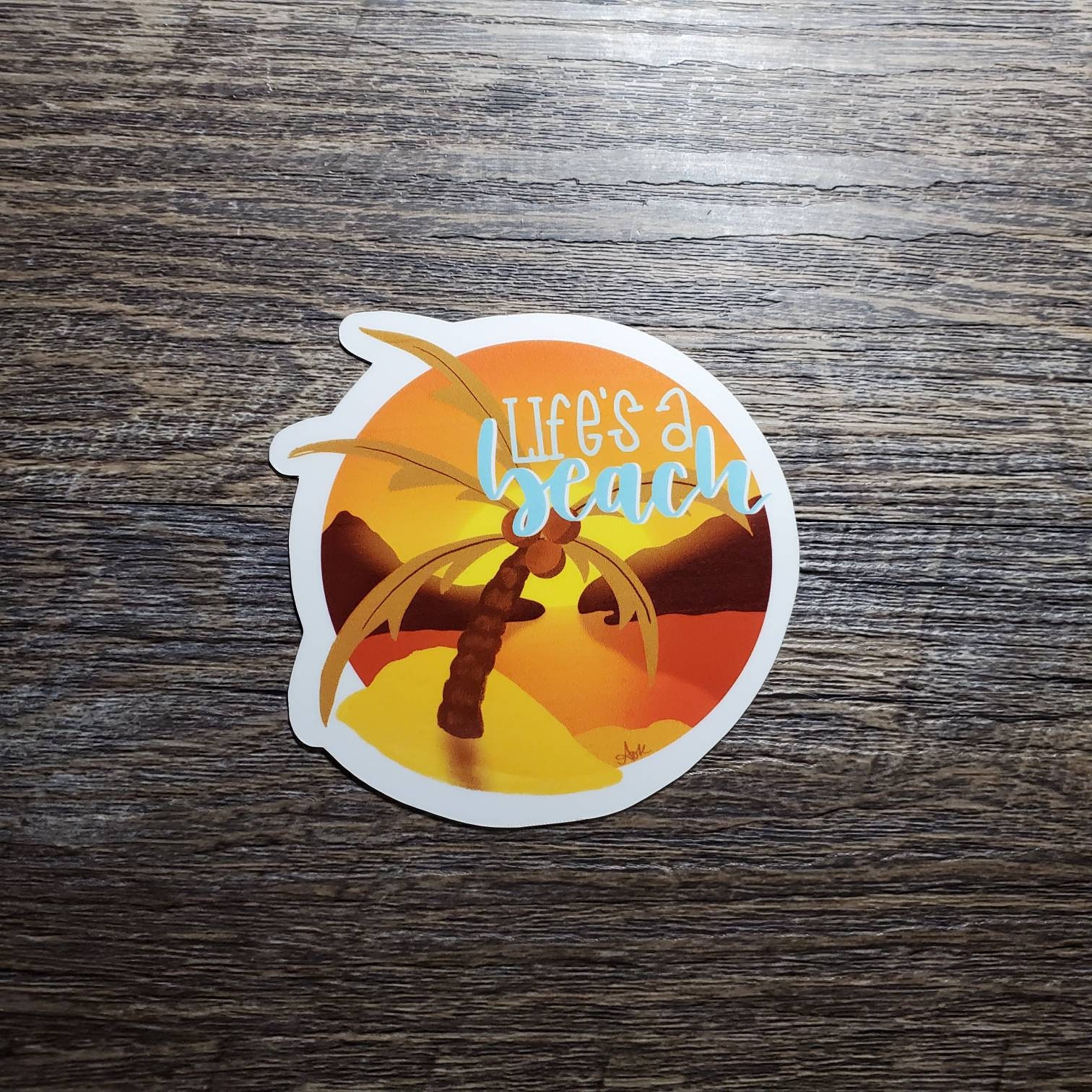 Life's a Beach Waterproof Vinyl Sticker - Etsy