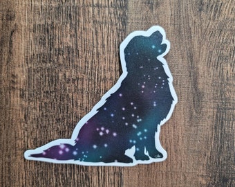 Golden Retriever Galaxy wasserfester Vinyl-Aufkleber