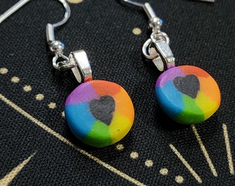 Brincos pendentes de argila de polímero Pride