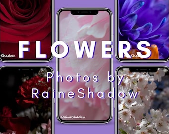 Flowers Phone Wallpaper Pack | 5-Pack iPhone & Android Backgrounds (Digital Download)