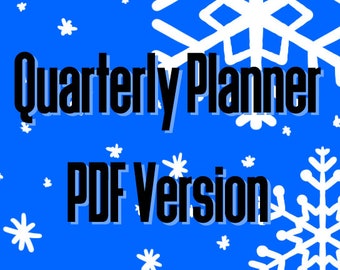 Planejador digital trimestral de gerenciamento de tempo em PDF - apenas instruções