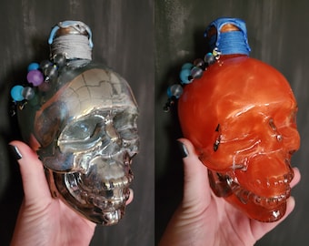 Potes de caveira que mudam de cor