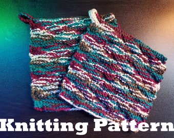 Padrão de pegadores de panela de tricô - Fácil para iniciantes - PDF para impressão ou download