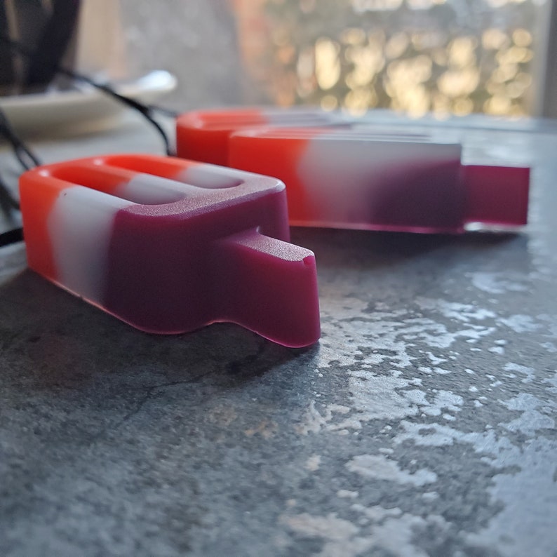 Bisexual Pride Popsicle Necklaces Made with Resin Can Be Key Chain As Well Lesbian