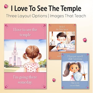 I Love To See The Temple | Effective Images | Three Options | Singing Time | Primary Chorister | Primary Visual Aids | Flip Chart | 3 PDFs