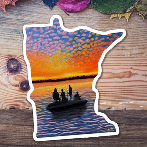 Minnesota Lake Life Sticker -  Walleye Fishing Sticker