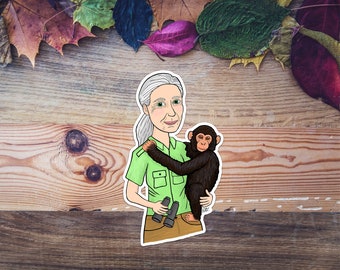 Dr. Jane Goodall Vinyl Sticker