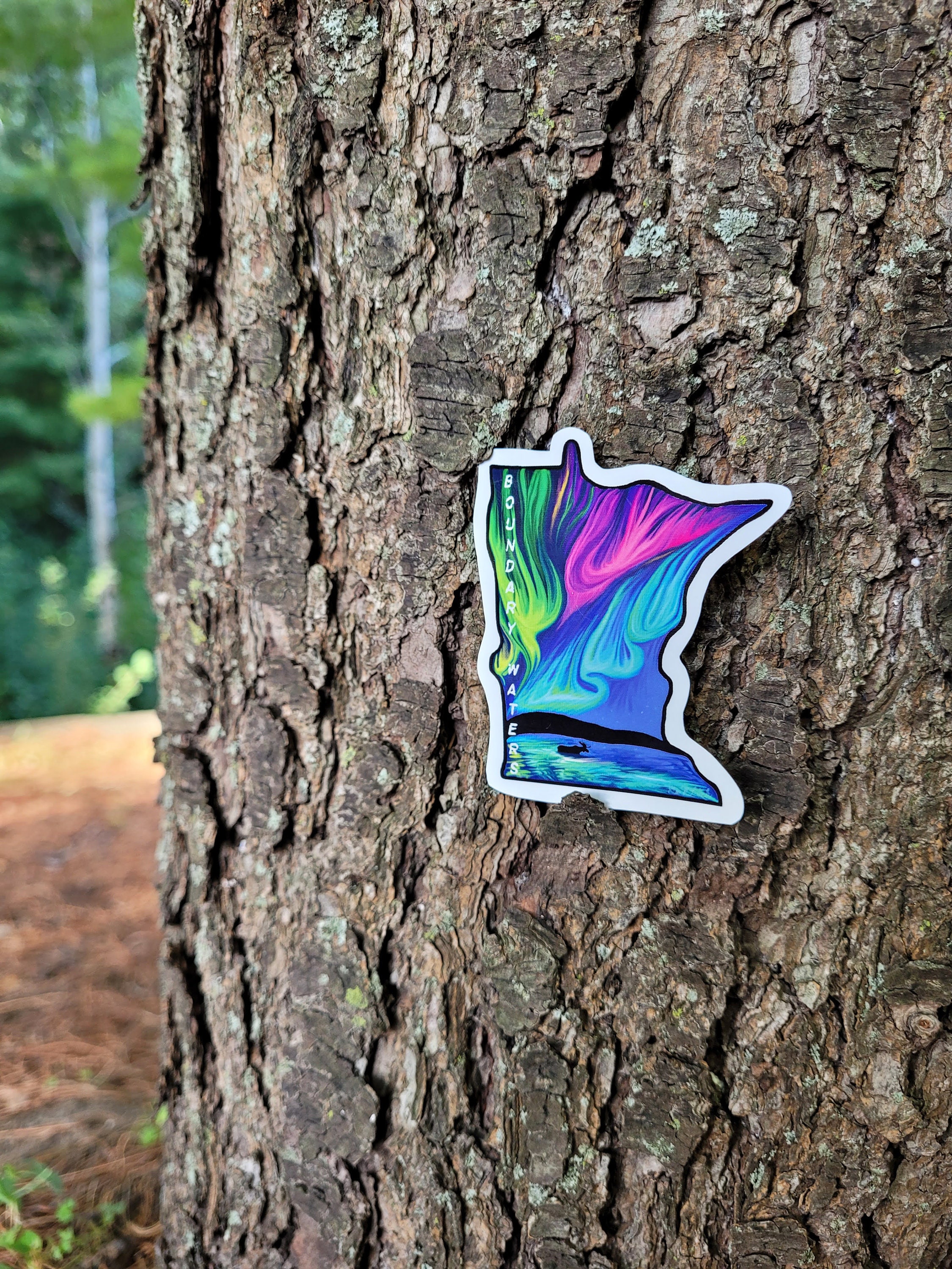 Minnesota Boundary Waters Sticker - Minnesota Northern Lights Decal - Etsy