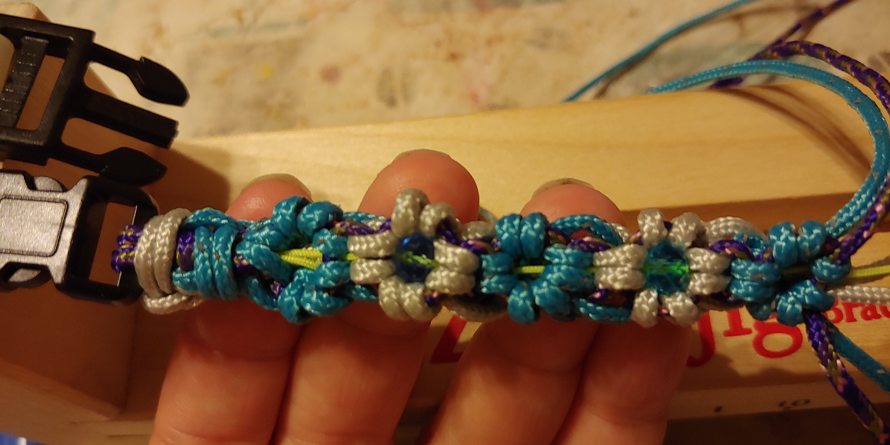 MTO paracord 95 daisy chain with beads Etsy