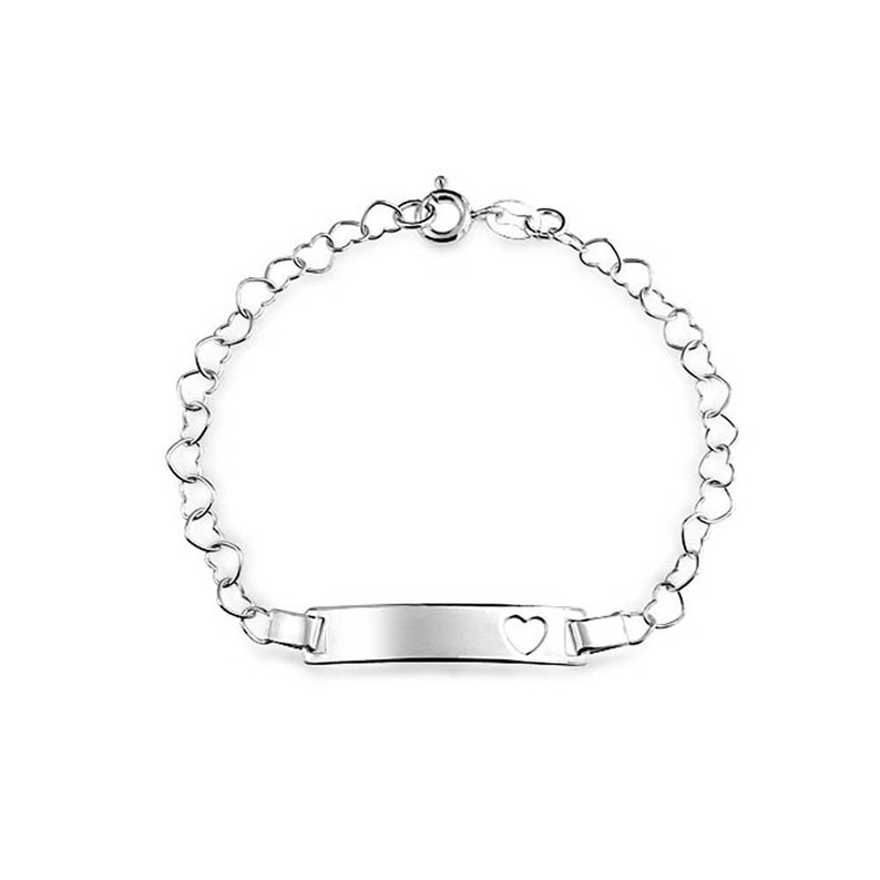 Personalized Name Plate Heart ID Identification Bracelet For Etsy