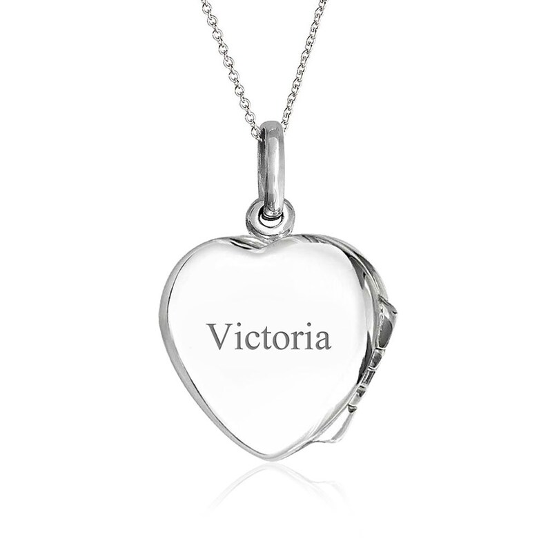 Personalized Engraved Small Locket Necklace That Holds Etsy