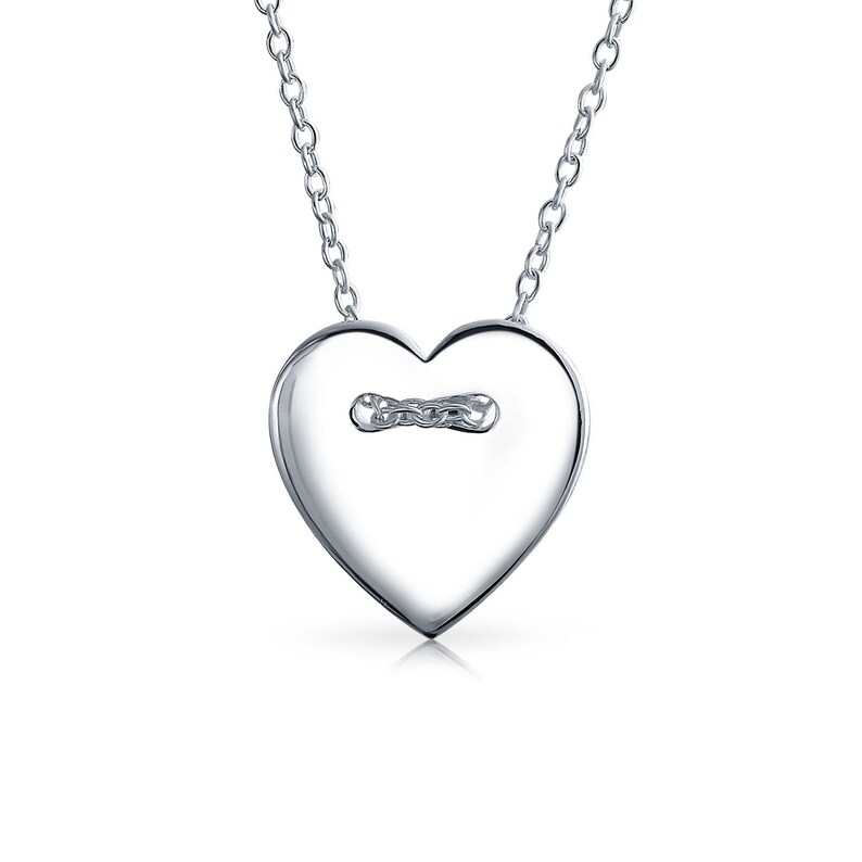 Personalized basic heart shape slide pendant engravable etsy