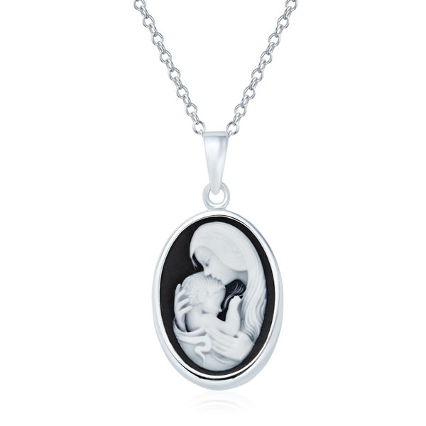 Mother Child Cameo Pendant Etsy