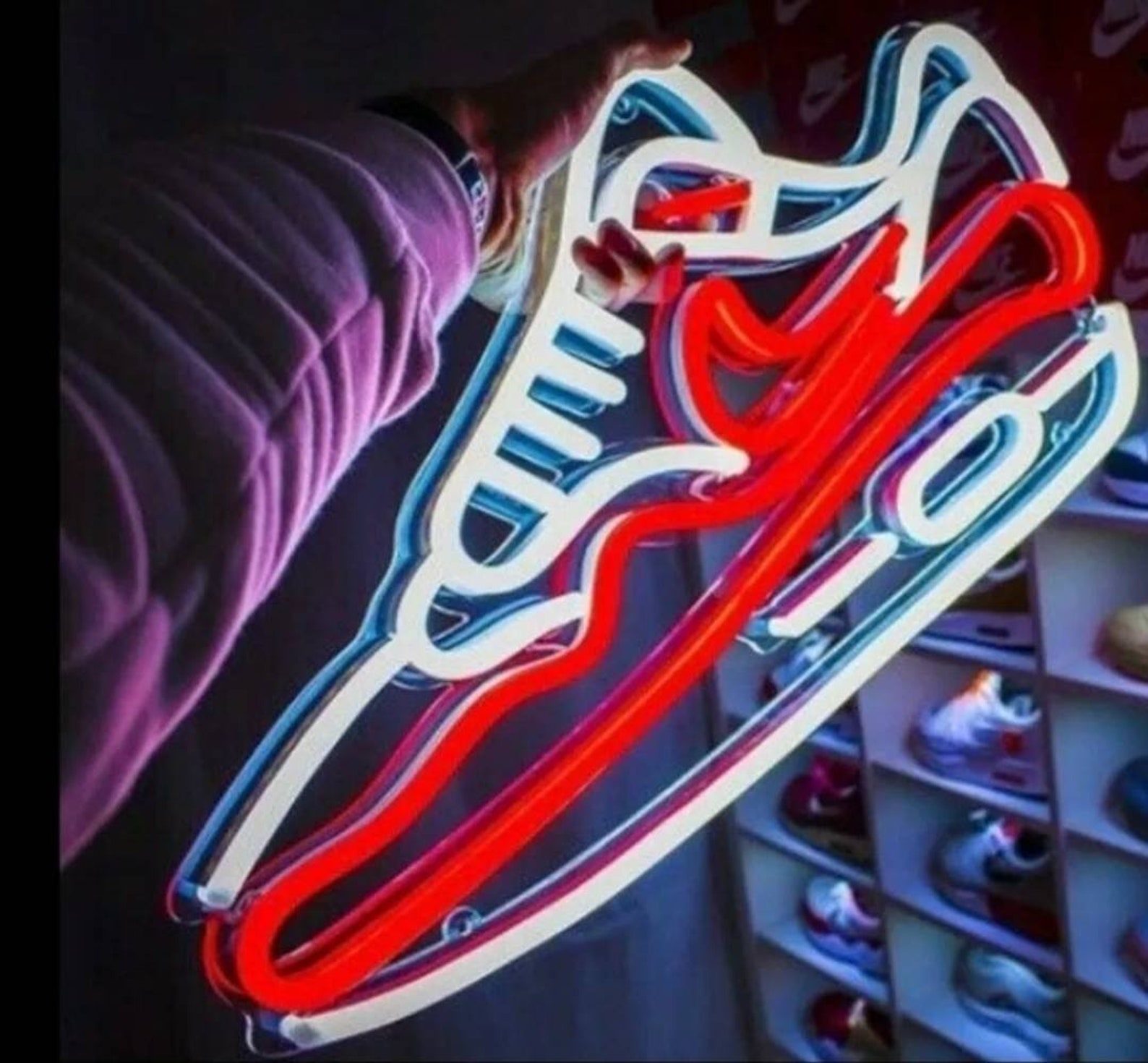 Nike Trainer Sneaker LED Acrylic Neon Sign Lamp Etsy