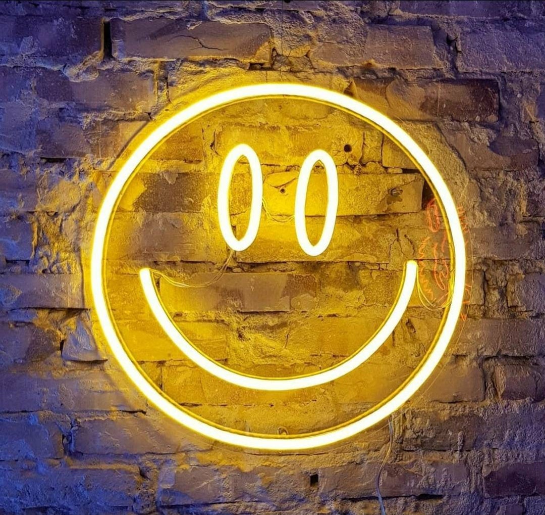 Buy Smile Smiley Emoji Happy Face LED Neon Light Sign Smiley Face ...