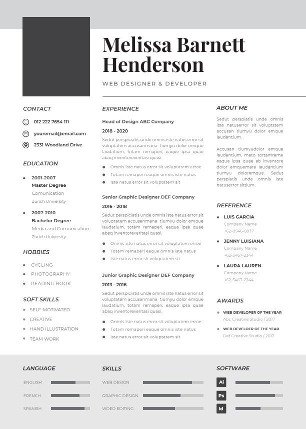 20 CV Resume Templates Etsy 20 CV Resume Templates Etsy