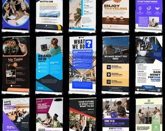 40 Roll-Up Banner Vorlagen auf Leinwand