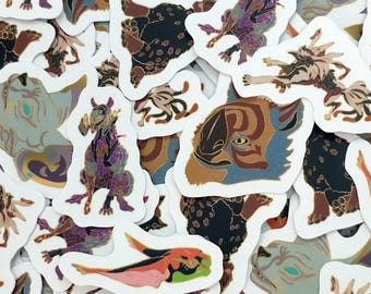 Warframe-inspired companion mini stickers!