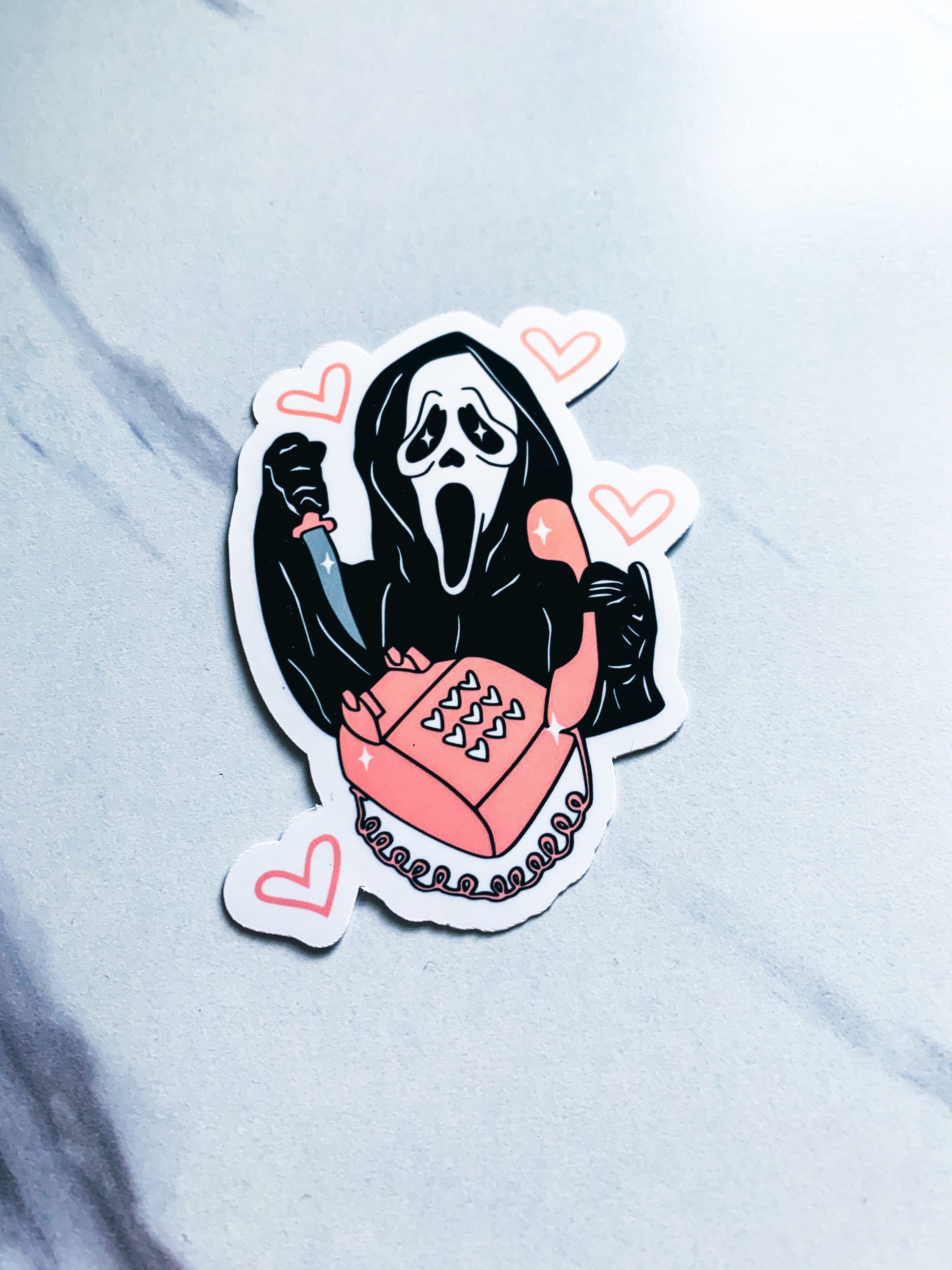 Scream Ghostface Girly Sticker. 