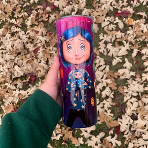 Coraline 20oz Becher| Halloween, doppelwandig, isolierter Becher, Sublimation