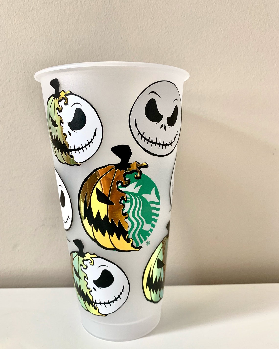 Jack Skellington Starbucks Halloween Tumbler / Calabaza Etsy