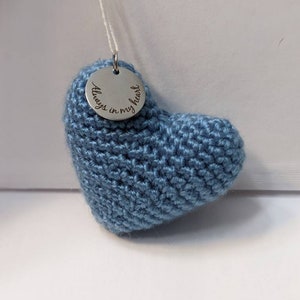 Handmade Always In My Heart Miscarriage Ornament Gift Keepsake Blue