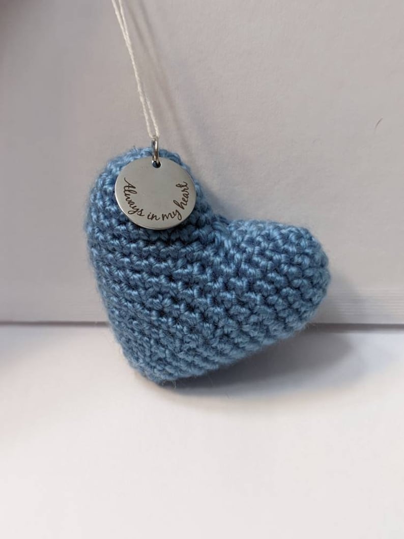 Handmade Always In My Heart Miscarriage Ornament Gift Keepsake Blue