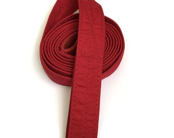 Aerial straps in Red Cotton heavy duty 40 мм  for aerial acrobatics and gymnastics, circus props