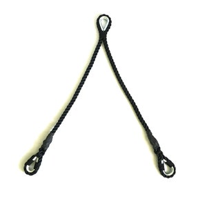 Triangle hanging rope black capron \ 20 mm for aerial HOOP with 2 MOUNTS, Aerial ring for gymnastics and acrobatics