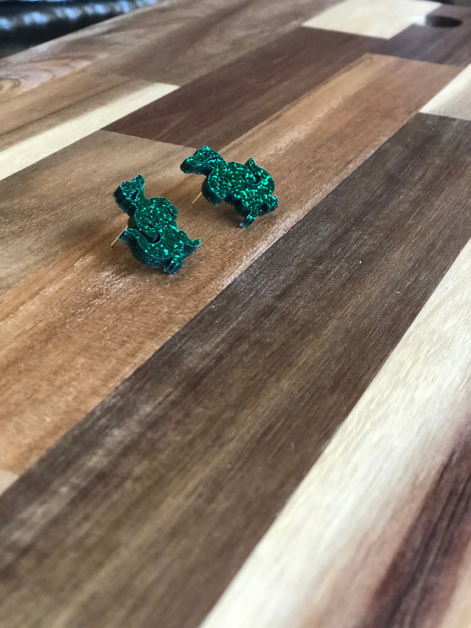 Alligator Glitter Laser Cut Acrylic Earring, Gator Earrings, Croc