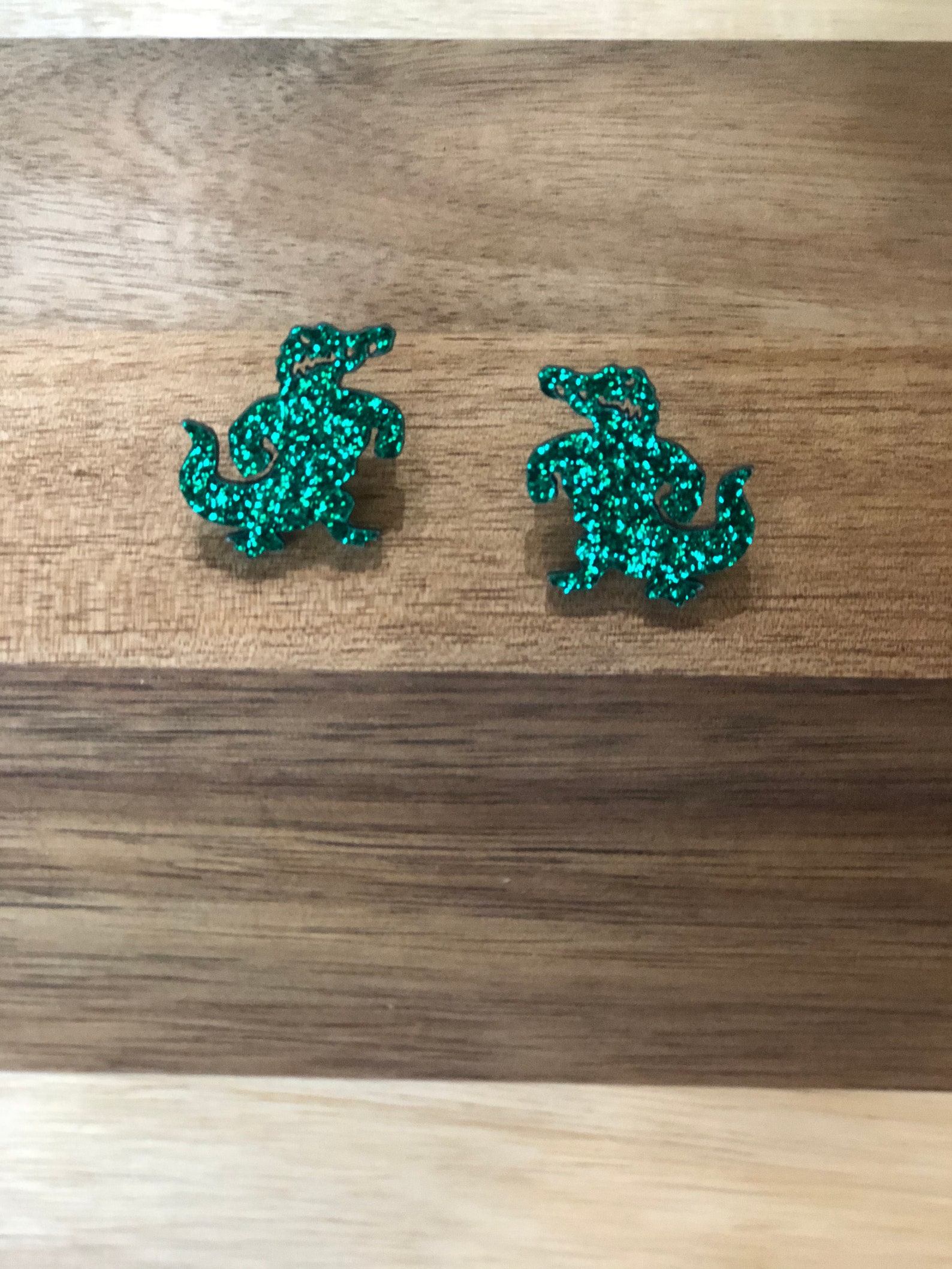 Alligator Glitter Laser Cut Acrylic Earring, Gator Earrings, Croc