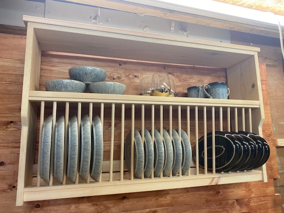 The Gloucestershire Handmade Plate Rack Storage Natural Pine Etsy