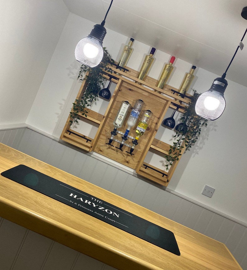 Luxury Home Garden Bar Mounted Drinks Spirits Optics Wall Etsy UK