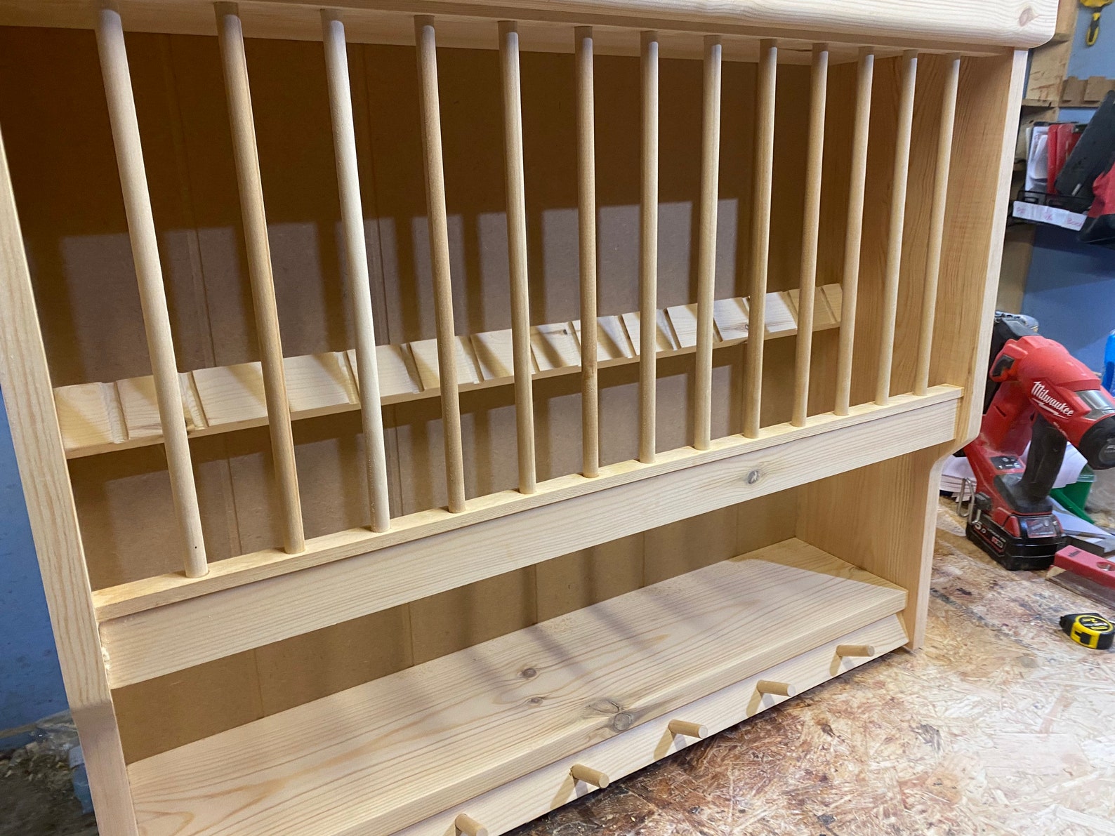 The Kinder Handmade Kitchen Pine Plate Rack Storage - Etsy UK