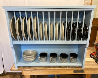 The Farnham handmade plate rack storage available in your chosen f&b colour