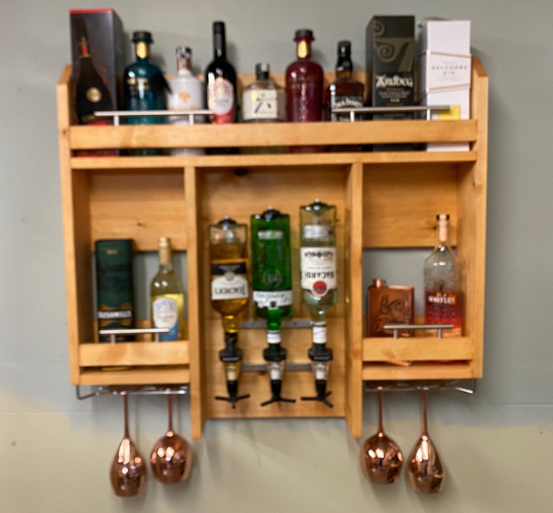 Luxury Home Garden Bar Mounted Drinks Spirits Optics Wall Etsy UK