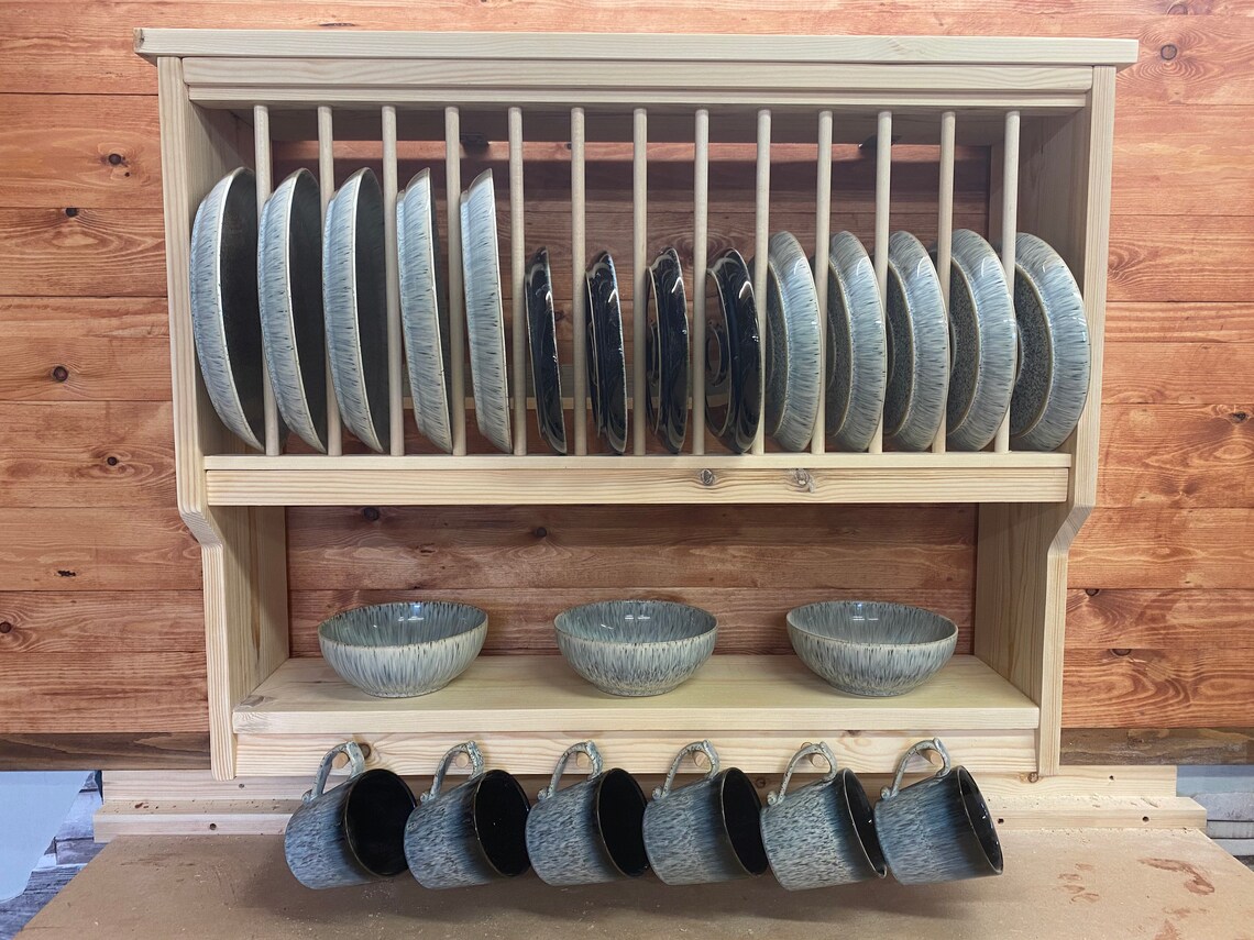 The Margate Handmade Plate Rack Storage - Etsy UK
