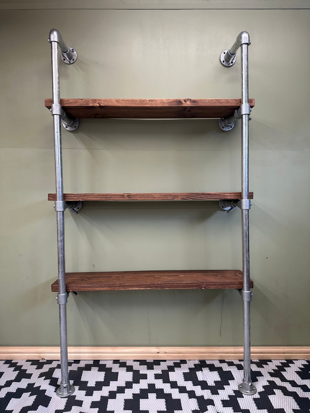 Tube Clamp Scaffold Shelf Unit Rustic Reclaimed Chunky Etsy
