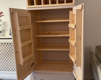 The wales Handcrafted Pantry Larder, Custom Farrow and Ball Finish