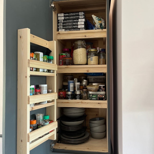 The Loughton Handcrafted bespoke custom made to order pantry larder kitchen cupboard storage