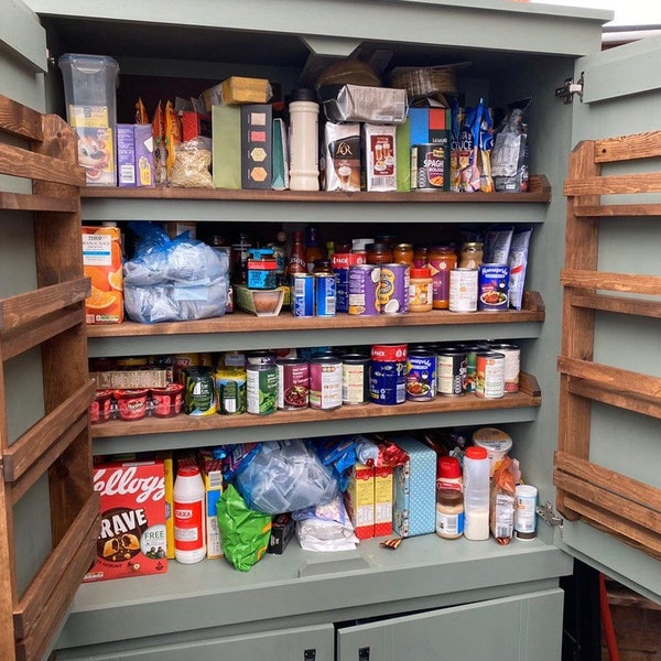 The Mawdsley Handcrafted bespoke custom made to order pantry larder kitchen cupboard storage