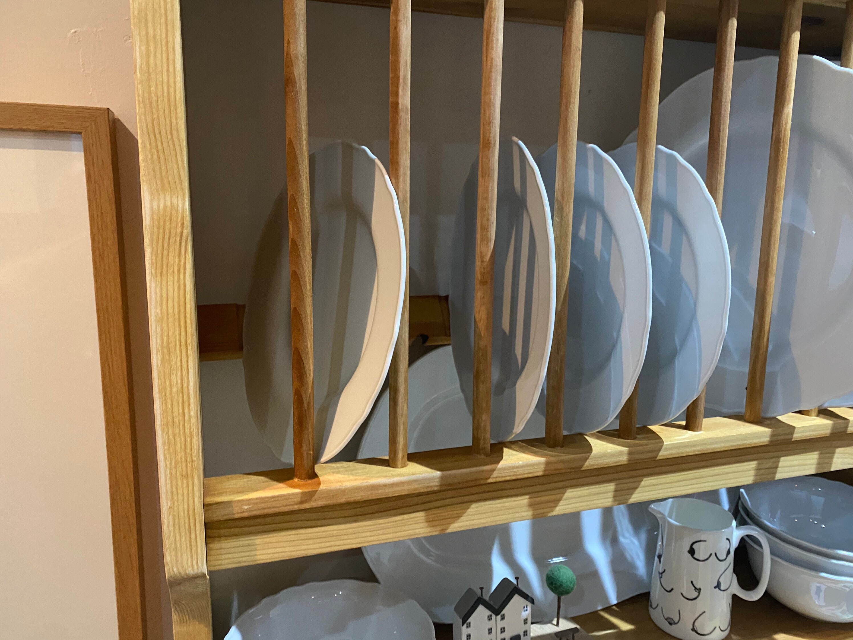 The Gloucestershire Handmade Plate Rack Storage Natural Pine 