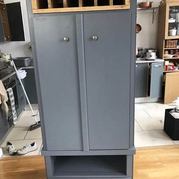 The edgeford Handcrafted bespoke custom made to order pantry larder kitchen cupboard storage finished in your chosen farrow and ball colour