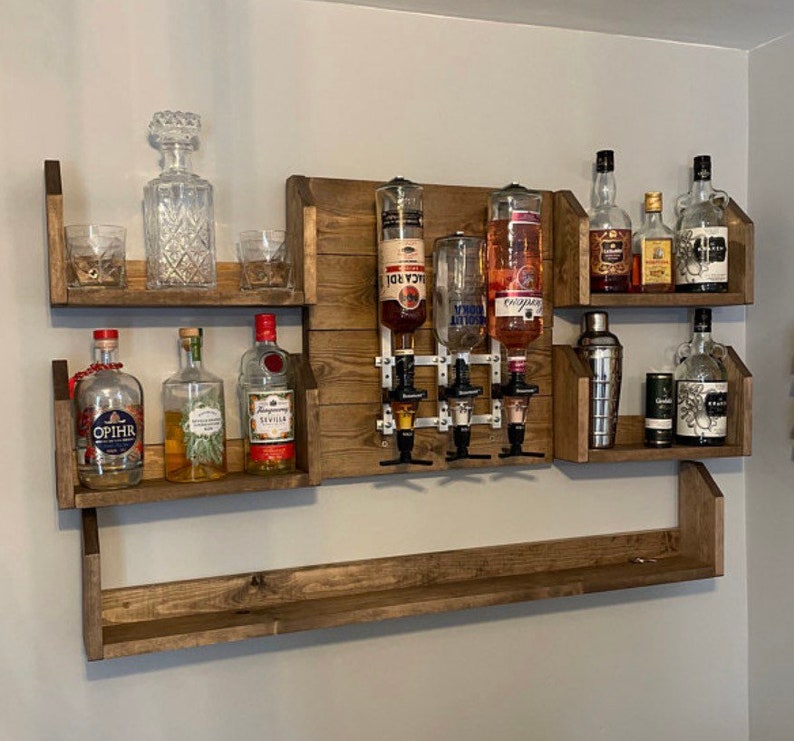 Wall Mounted Drinks Spirits Optics Wall Mounted Drinks Bar Etsy UK