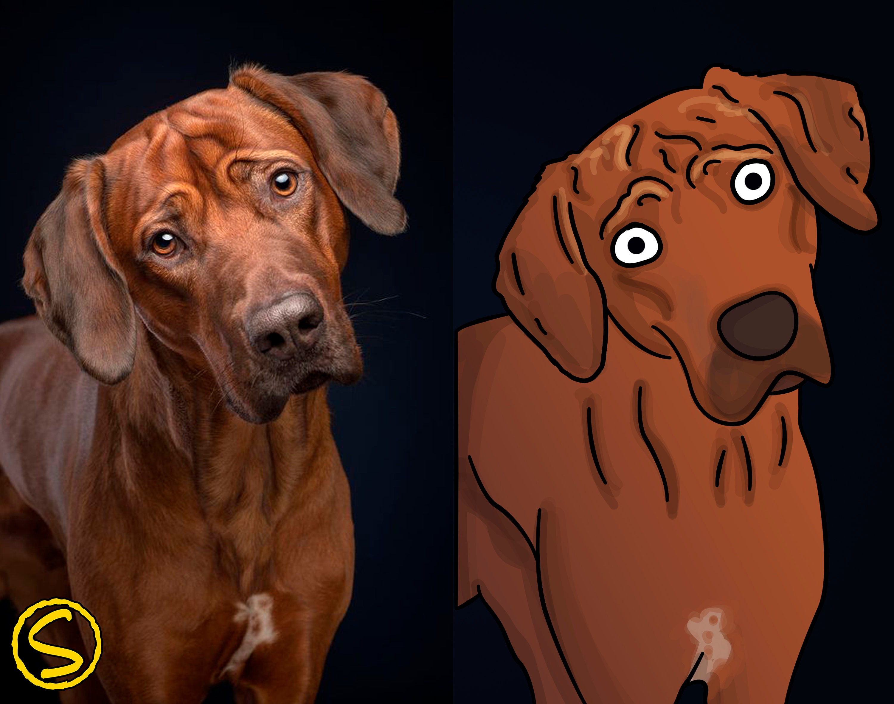 Simpsons portrait. Cartoon pet. Simpsonized pet. Gift Etsy